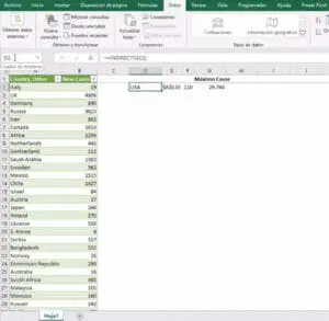 BuscarV en Excel