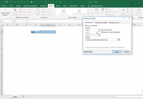 cómo crear listas desplegables en Excel 