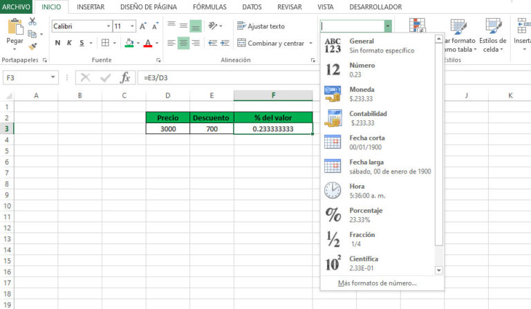 Cómo sacar el porcentaje de un número en Excel | Método fácil