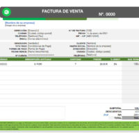 Modelo de factura en Excel