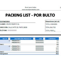 Packing List