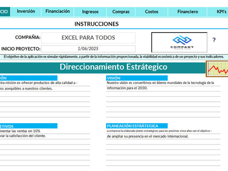 Modulo de Direccionamiento estratégico - Plantilla Evaluación de Proyectos