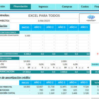 Modulo de Financiación - Plantilla Evaluación de Proyectos