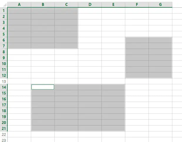 seleccionar rango en Excel