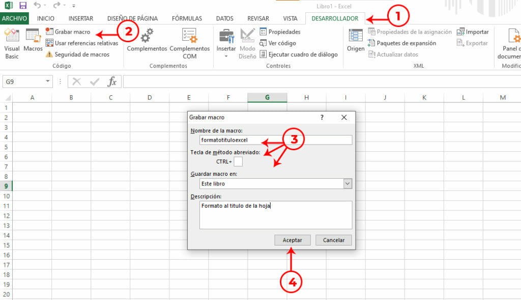 Crear Macros en Excel