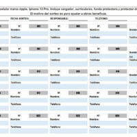 Boletos de rifa - Hoja de rifa de 100 números en Excel