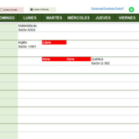 Plantilla Horario Semanal