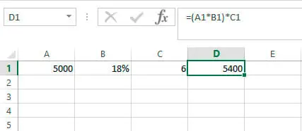 Calcular el interés simple en Excel