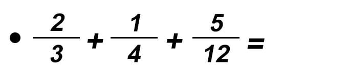 Suma de 3 o más fracciones con diferente denominador