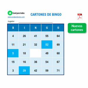 Cartones de Bingo para Imprimir