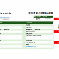 Datos de la orden de compra