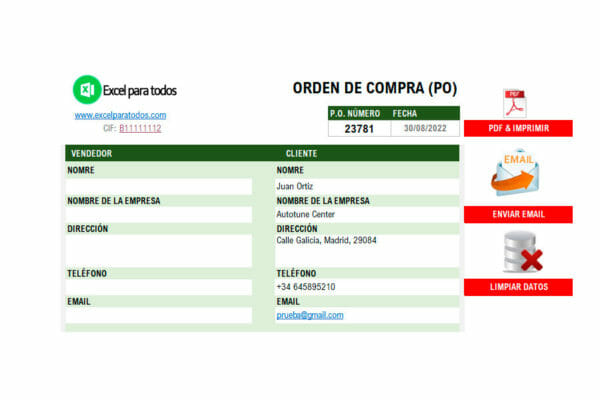 Formato De Orden De Compra En Excel – RYFN