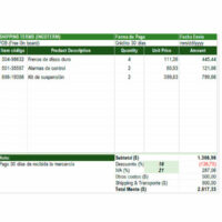 Detalles de la orden de compra