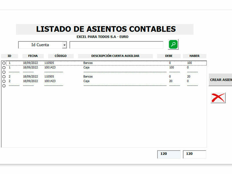 Asientos contables