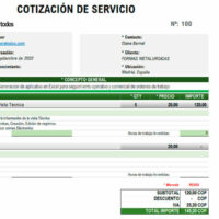 Formato de Cotización en Excel