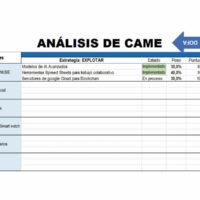 Plantilla Matriz DOFA Análisis de CAME