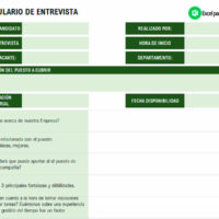 formato de entrevista de trabajo