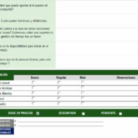 formato de entrevista de trabajo