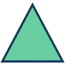 Triangulo boca arriba símbolo diagrama de flujo
