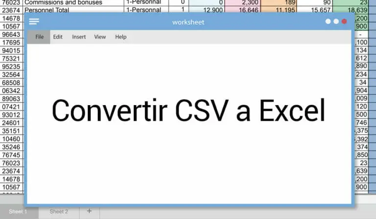 Convertir CSV a Excel