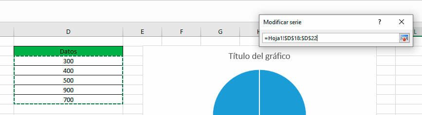 Crear grafico pastel en Excel