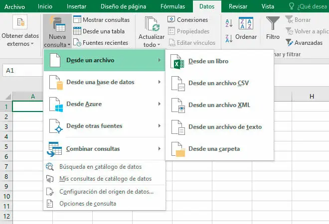 Importar archivo CSV a Excel