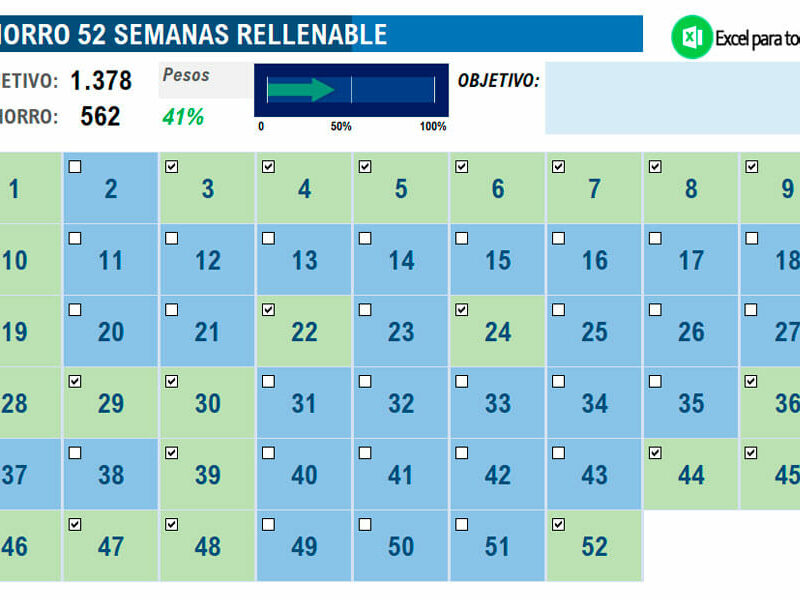 Plantilla de Ahorro en Excel