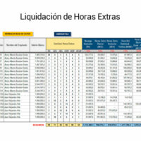 Plantilla horas extras en Excel