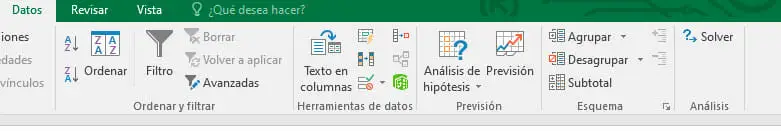 Datos - Solver en Excel