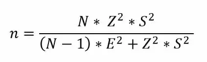 Formula muestreo aleatorio simple variables cuantitativas finitas