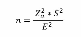 Formula muestreo aleatorio simple variables cuantitativas infinitas