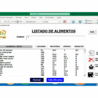 Calculadora de calorías lista de alimentos