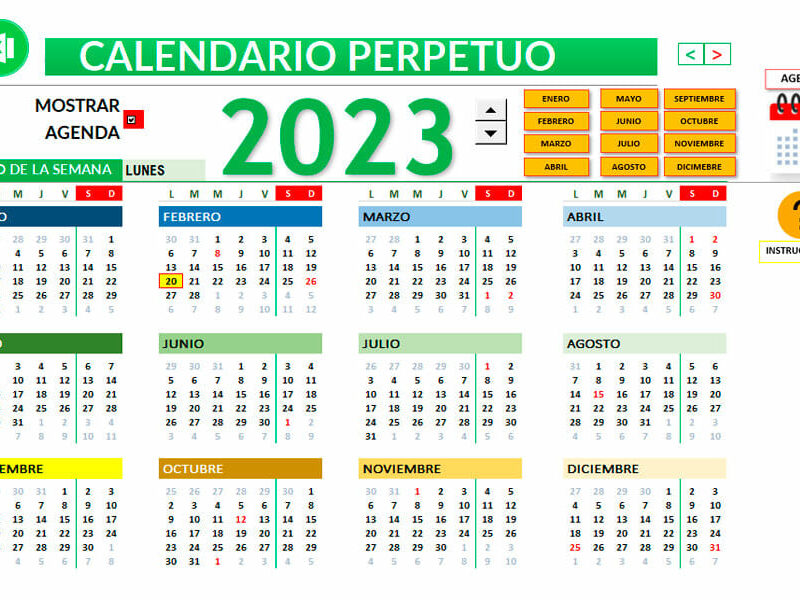 Calendario Perpetuo en Excel