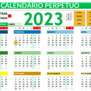 Calendario Perpetuo con Agenda en Excel