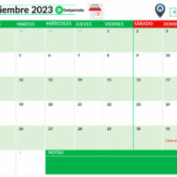Calendario Perpetuo diciembre