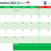 Calendario Perpetuo noviembre