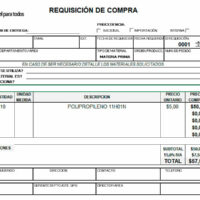 Formato de Requisición de compra en Excel