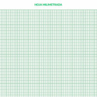 Hoja milimetrica verde