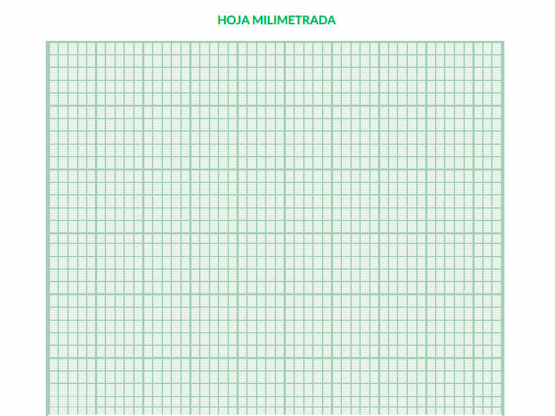 Hoja milimetrica verde