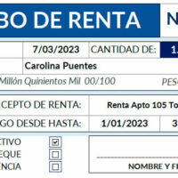 Ejemplo recibo de arrendamiento