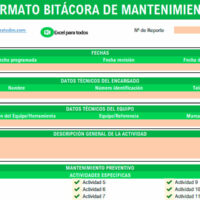 Bitácora de Mantenimiento