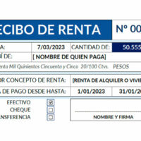 Recibo de Arrendamiento