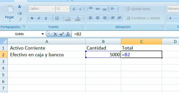 Calcular el capital de trabajo en Excel | Paso 4