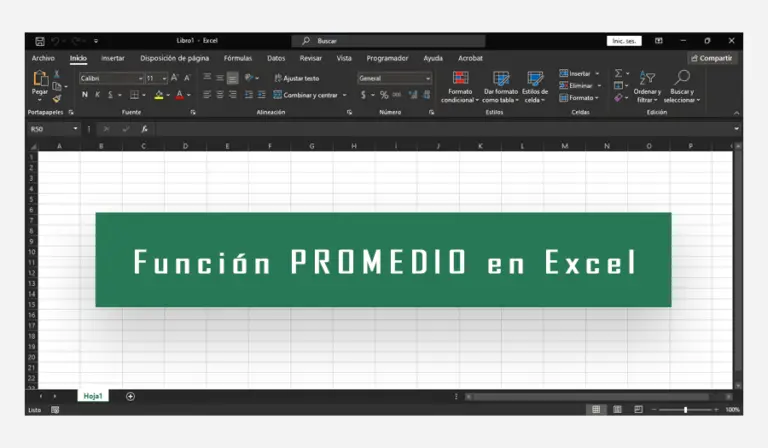 Función PROMEDIO en Excel (AVERAGE en inglés)