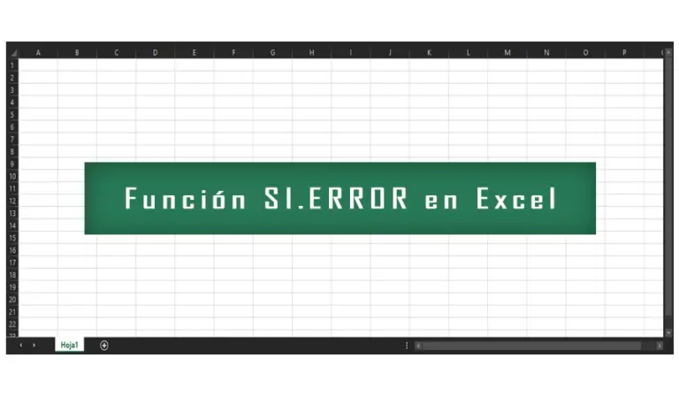Función SI.ERROR en Excel