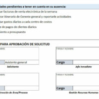 Formato Solicitud de Vacaciones en excel