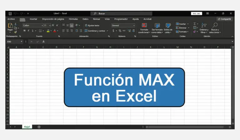 Función MAX en Excel
