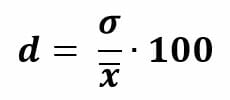 Formula coeficiente de variación