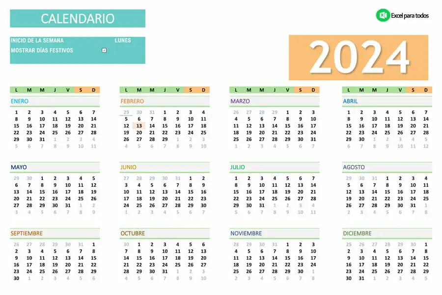 calendario 2024