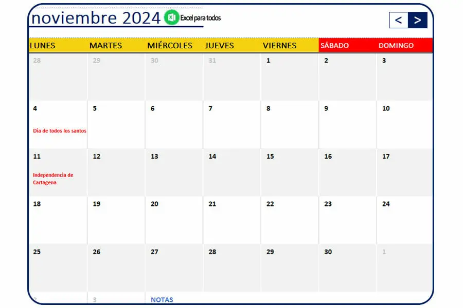 Noviembre 2024 Colombia